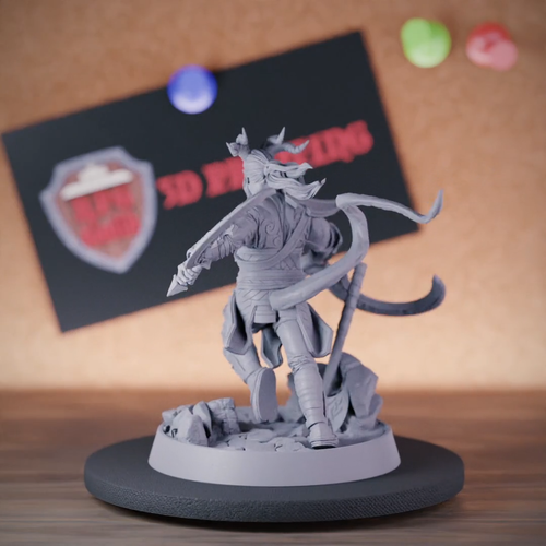 Tiefling Assassin Miniature DnD Rogue Dungeons and Dragons Mini DnD 5e TTRPG - Video 1 of 1