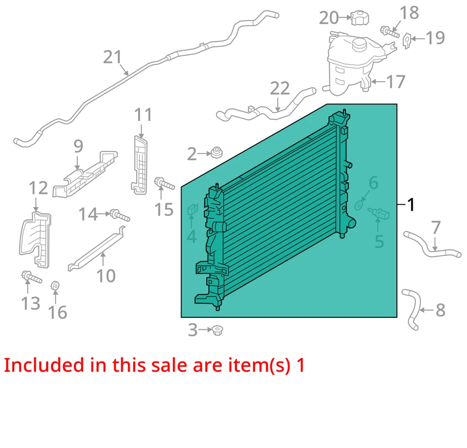 Radiator Without Tow Package Fits 19 21 INFINITI QX50 2934129 - Image 3 of 4