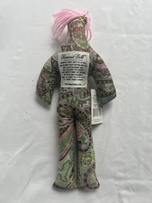 Dammit Doll 12” Plush Stress Reliever- Multicolor Print/Pink Hair With Tags 2014