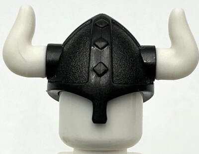 Lego New Black Minifigure Headgear Helmet Viking with Side Holes w