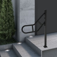 Stair Railing U-Shaped Stair Grab Rail Single Handrail For Outdoor Indoor Steps