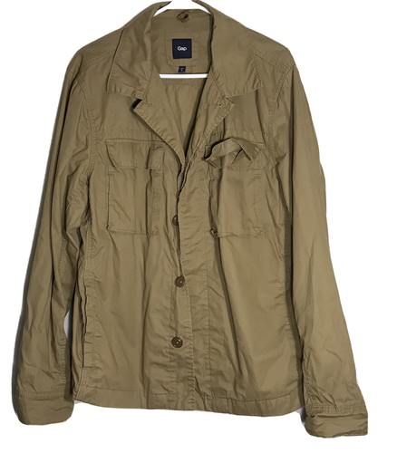 Shirt Jacket Size Medium Solid Brown 