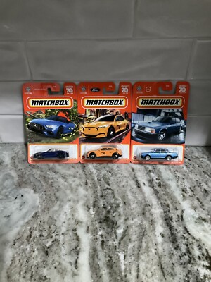 Matchbox 2021 Ford Mustang Mach-E Orange Mercedes AMG SL63 Volvo 240