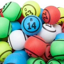 PRO 1.5" Ping Pong Size Replacement Bingo Balls Set for Large/Jumbo Bingo Cage