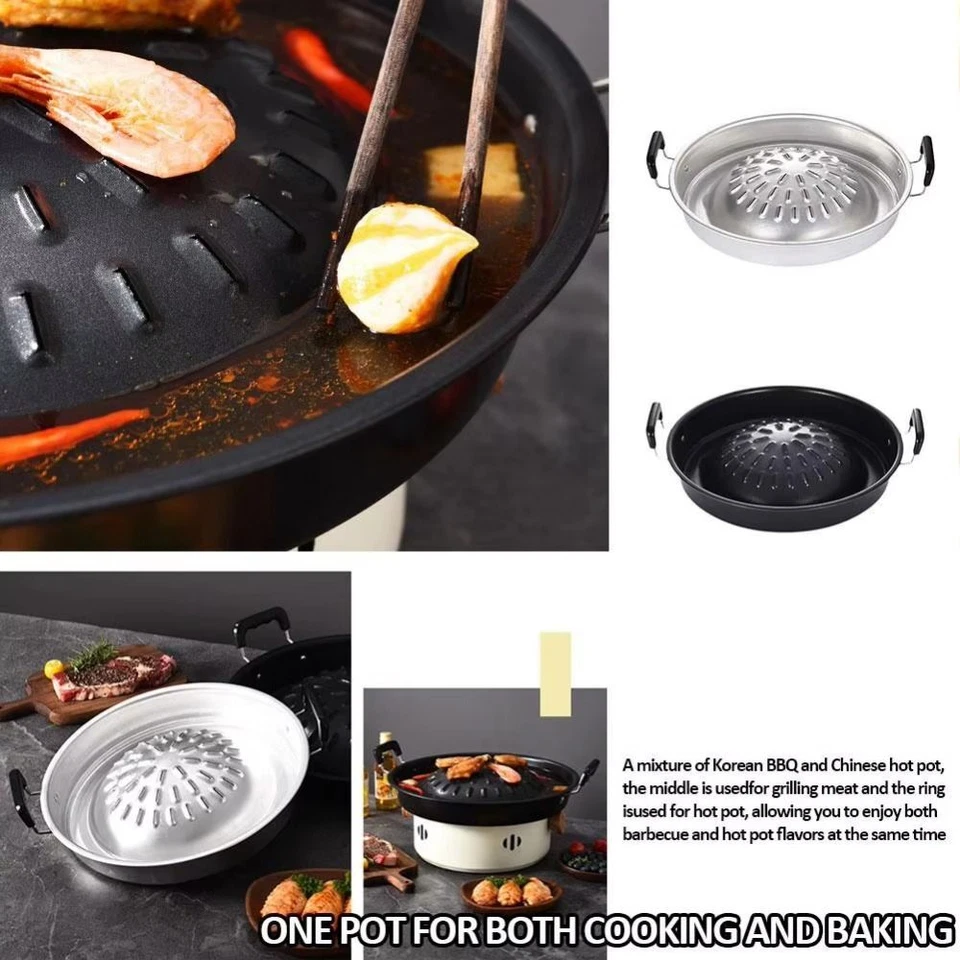 Professional Food Grill Pan Camping BBQ Pan Grilling Pan Thai Picnic Grill Pan` - image 4 of 4