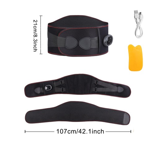 Electric Heating Vibration Waist Massager Back Waist Belt Pain Relief Therapy UK - Picture 2 of 15
