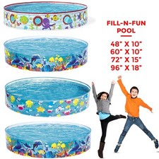 Bestway Children Kids Paddling Pool Rigid Swimming Garden Play Pool Multicolours