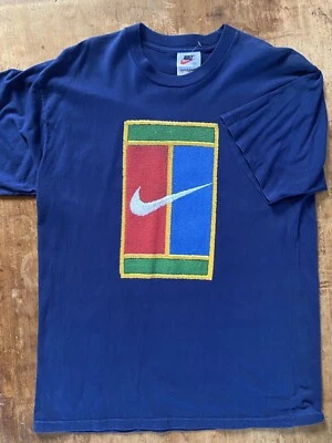 Vtg OG Nike Challenge Court M Tennis Tee agassi tech kyrgios nadal supreme nwot - Photo 1/4