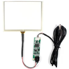 5" 4 Wire Resistive Touch Panel USB controller Card For AT050TN22 LCD Screen