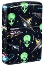 Zippo Alien Pattern Design Matte 540 Color 46561