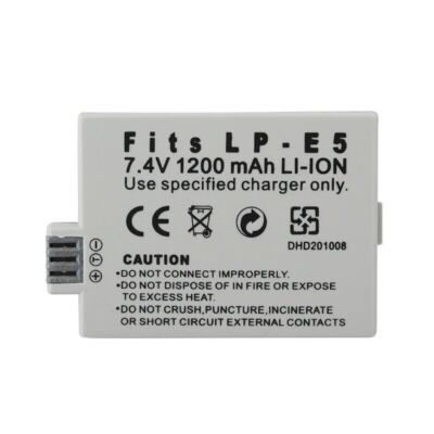 Battery for Canon LP-E5 EOS Rebel T1i XS XSi 450D 500D 1000D