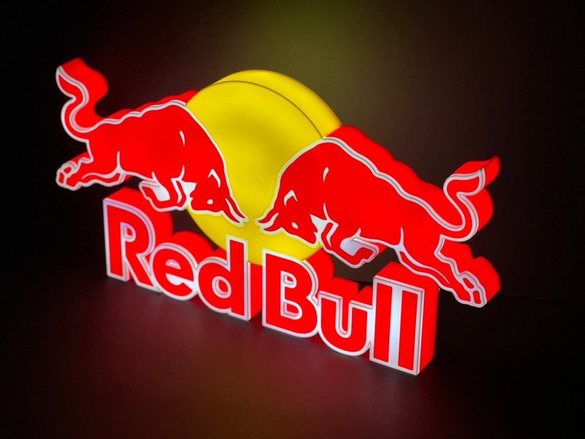 Redbull Insegna targa luminosa Red Bull lighted sign led