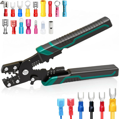 /Wire Crimper Tool with Stripper Cutter,Multifunctional Crimping Pliers T