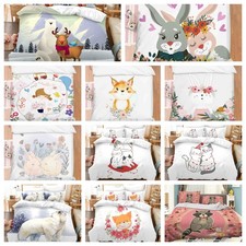 3D Animals Floral Winter Heart Cartoon Quilt Cover Duvet Cover Comforter set