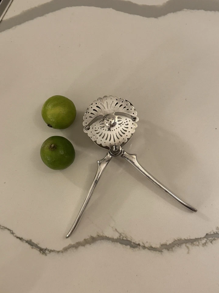 Prensa de cítricos chapada en plata rara William Sutton & Creswick 1900 Foto 2 de 4