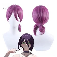 ED2K:Chainsaw Man Reze Cosplay Wig Purple Anime Costume Halloween Convention