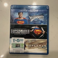 Superman Triple Feature Collection (Blu-ray, 3-Film Set) RARE OOP HTF NEW SEALED