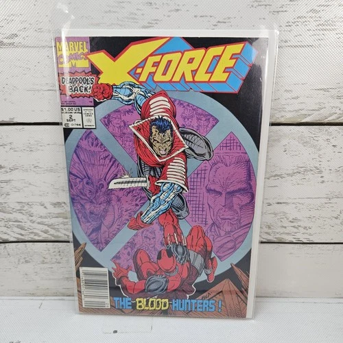 Marvel Comics X-Force #2 1991 Vol. 1 Newsstand Edition Deadpool Vintage Comic