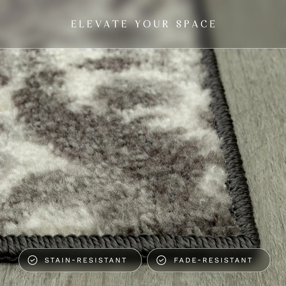 Vivian Medallion Runner Rug - Made in USA - Washable, Non Slip, Indoor Carpet... - Image 4 of 4