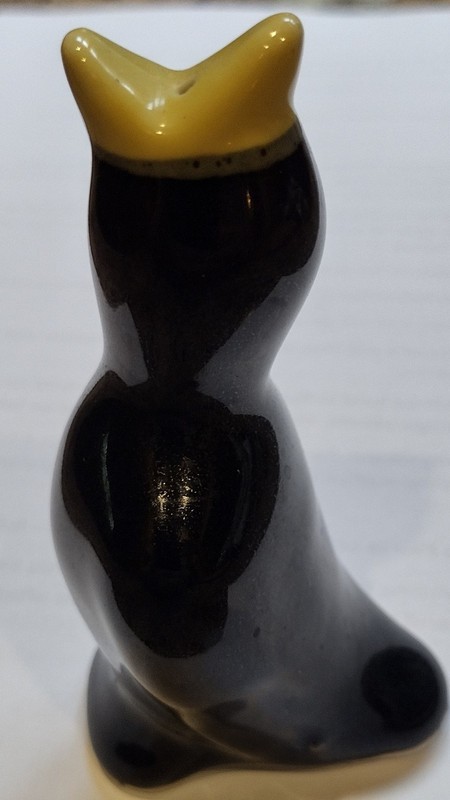Vintage Ceramic Black Pie Bird