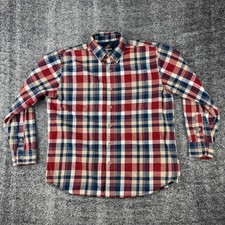 Ridgecut Toughwear Men's Large Cotton Plaid Flannel Long Sleeve Button Up Shirt