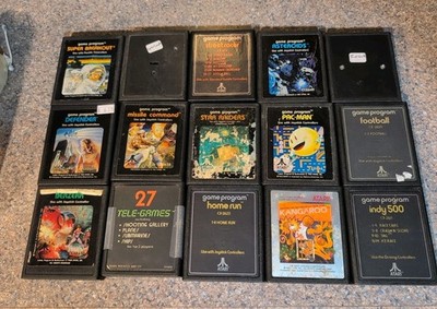 Atari 2600 7800+ Lot Of 16 Tested Defender Moon Patrol Space Cavern
