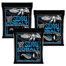 3 PACK Ernie Ball Cobalt P02725 Extra Slinky Electric Guitar Strings