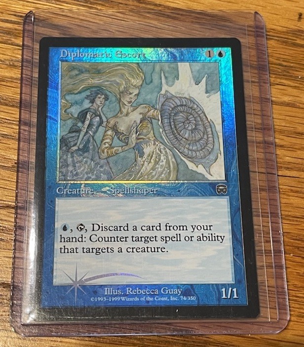 1x Foil MtG Diplomatic Escort Mercadian Masques Lightly Played LP!