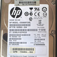 HP 900GB 10K SAS 2.5in HDD Hot Swap Silver Internal Laptop EG0900FCVBL