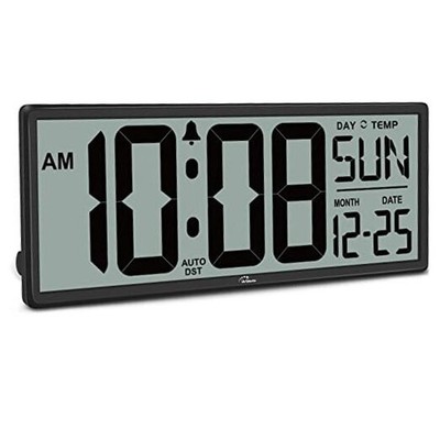  14.5'' Large Digital Wall Clock Battery Operated with Jumbo Numbers, 