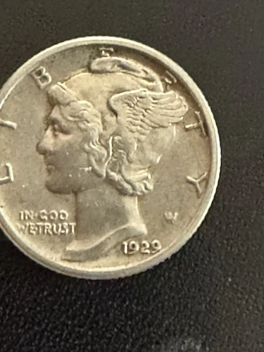 1929 S Mercury Dime AU