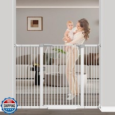 40.5"-54.7" Baby Gates for Doorways, 40.5" Tall Dog Gate Indoor, Walk Through