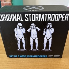 Nemesis Now Original Stormtrooper Three Wise Sci-Fi Figurines, White, Star Wars
