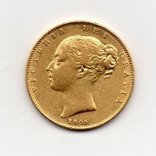 1845 Sovereign, Victoria young head