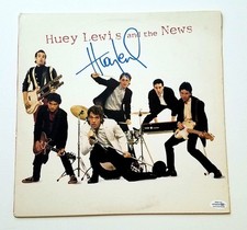 Huey Lewis & The News Signed Autographed Album Cover LP ACOA