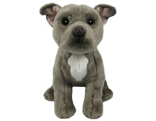 Staffordshire Bullterrier 24 cm hoch Pl&uuml;schtier Kuscheltier blau Staffy von Faithful Friends