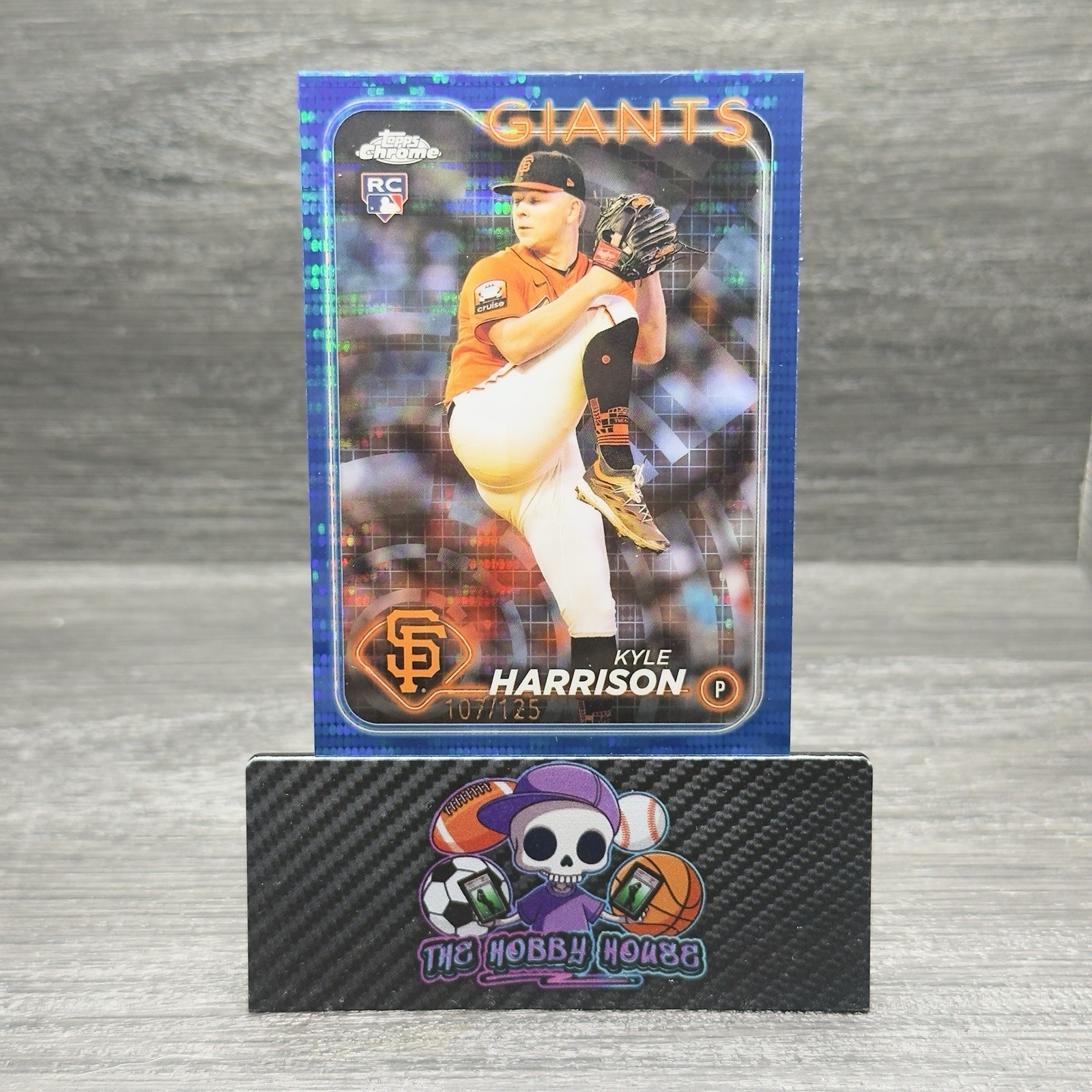 2024 Topps Chrome - Kyle Harrison #191 Blue Sonar Refractor /125 (RC)