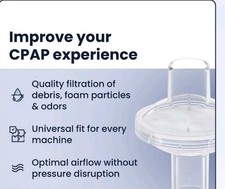 2 Single Pkgs Papmd Bacteria Filters Universal Fit CPAP Filter Count Expire 2027