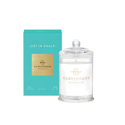 Glasshouse Fragrances LOST IN AMALFI Candle Lavender Lime Relaxed 60g NEW