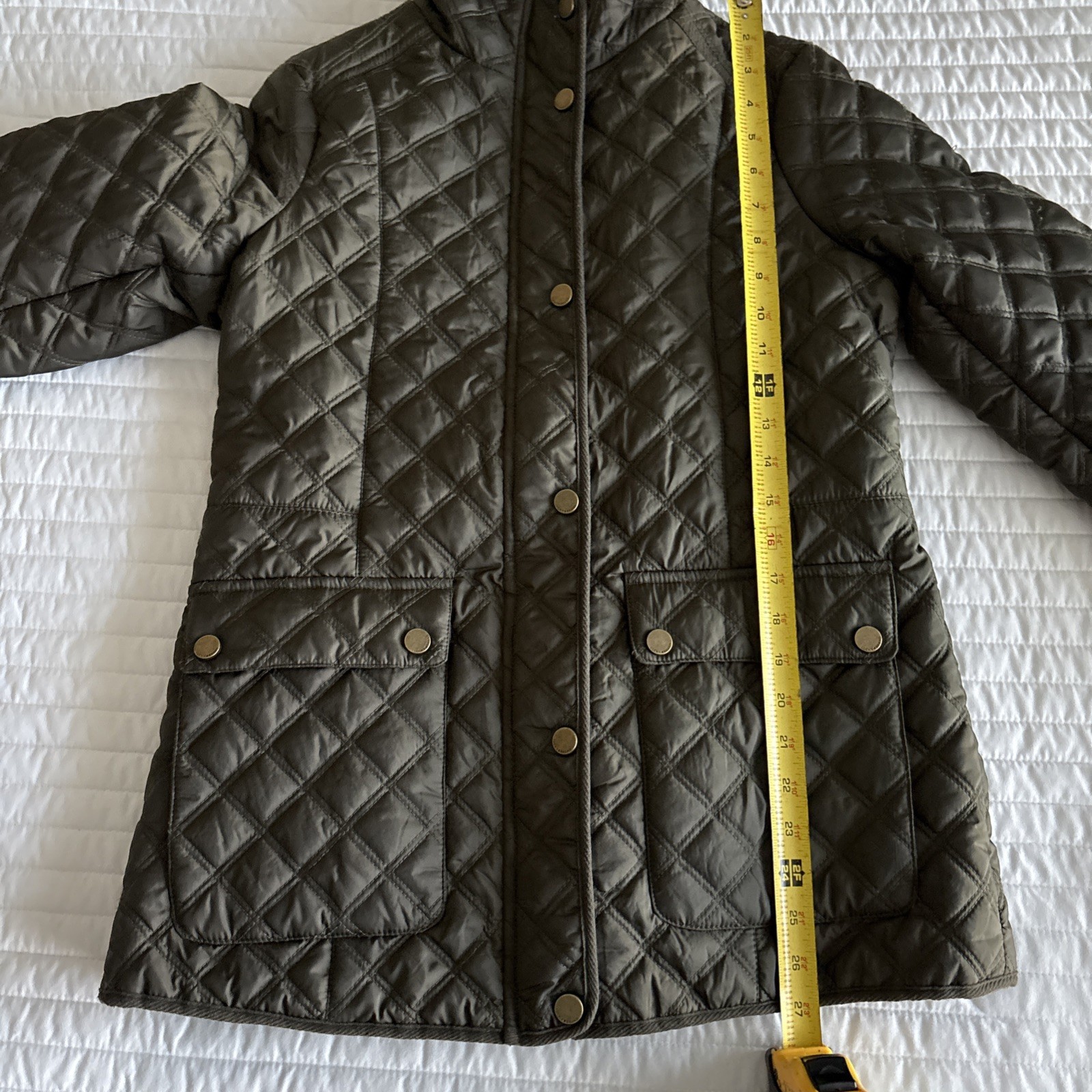 Lucky Brand Ladies "Diamond Quilted" Insulated Barn Jacket/Coat Black Sz Small image 7