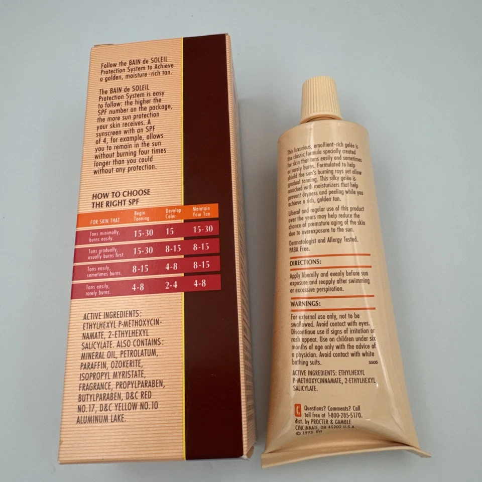 Bain De Soleil Orange Gelee SPF 4 Sunscreen 1993 - Image 2 of 4