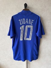France 2002-04 Adidas Home Zinedine Zidane Football Jersey Shirt L