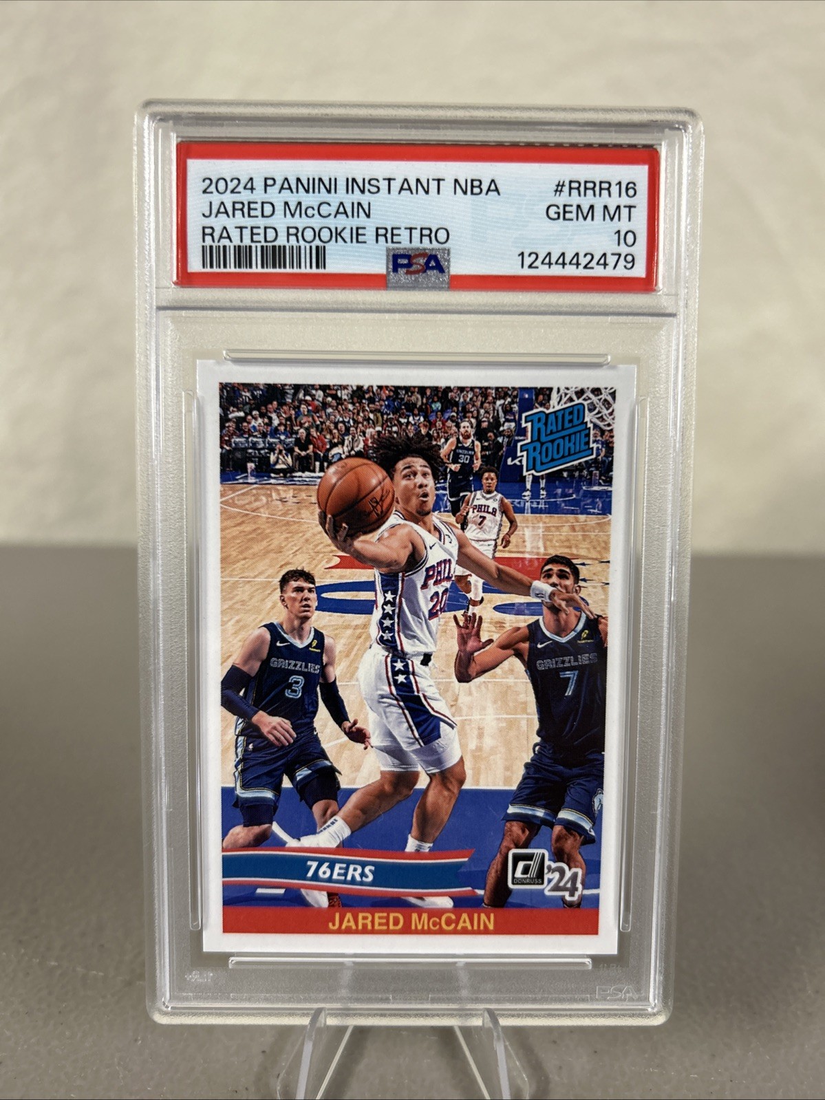 PSA 10! 2024-25 Panini Instant Jared McCain RATED ROOKIE RETRO 1/152 #RRR-16 RC