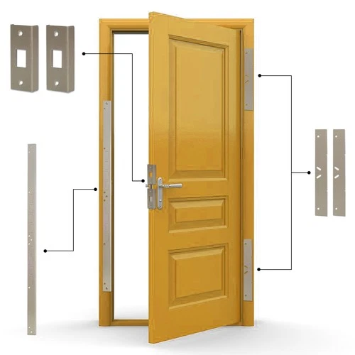 Door Armor MAX Single Door Security Kit, Door Reinforcement Set for Jamb, Fra...