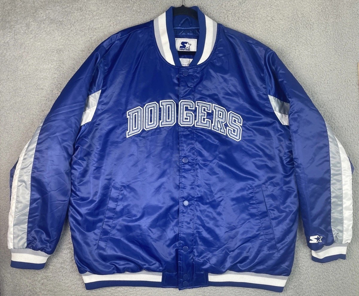 レオン Dodgers サテンジャケット シルバー Los Angeles Dodgers OVO x New Era Full-Snap Twill Satin Jacket - Royal
