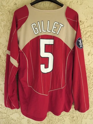 Maillot R.C LENS 2005 2006 porté par GILLET n°5 Coupe UEFA NIKE match shirt XL - Photo 1/4