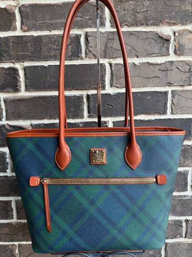 NWT  $368 Dooney & Bourke Ivy Shoulder Tote GREEN brown