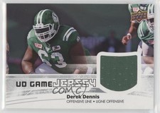 2018 Upper Deck CFL UD Game Jersey Derek Dennis #GJ-DE i9i