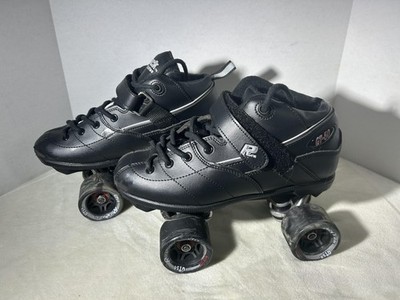 Sure-Grip Rock GT-50 Quad Roller Skates Womens Black Speed Laces Strap  Low-Top