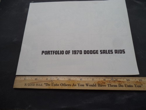 MOPAR Dodge 1970 Sales Aids Catalog Scat Pack Coronet Dart Challenger Charger